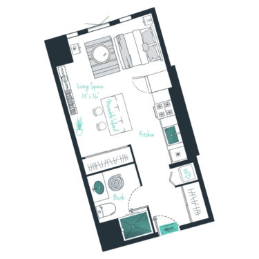 Rendering of the S01  Floor Plan