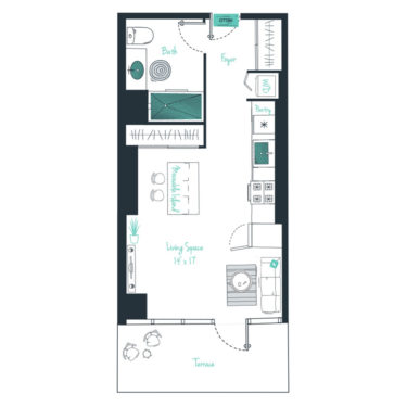 Rendering of the S07  Floor Plan