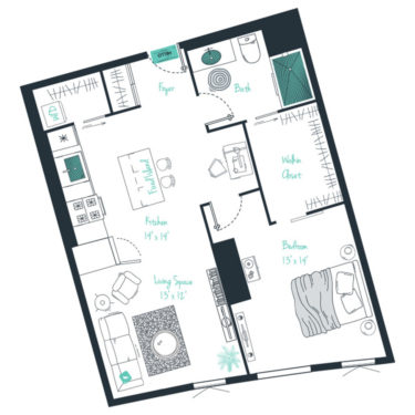 Rendering of the A15  Floor Plan