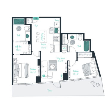 Rendering of the C01 Floor Plan