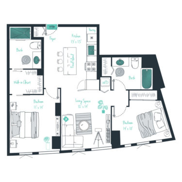 Rendering of the C02 Floor Plan