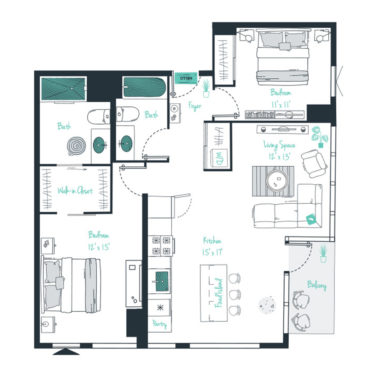 Rendering of the C04 Floor Plan