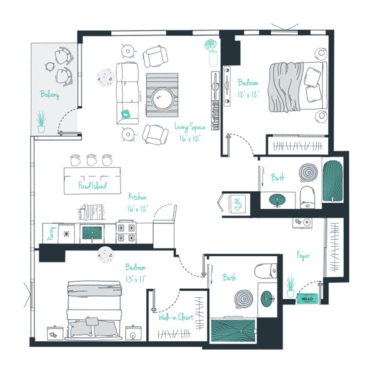 Rendering of the C07  Floor Plan