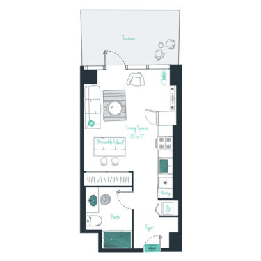 Rendering of the S12  Floor Plan