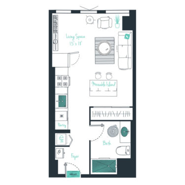 Rendering of the S13  Floor Plan