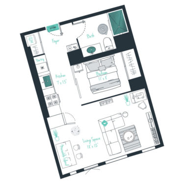 Rendering of the V08 Floor Plan