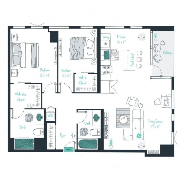 2 bedroom apartment for rent