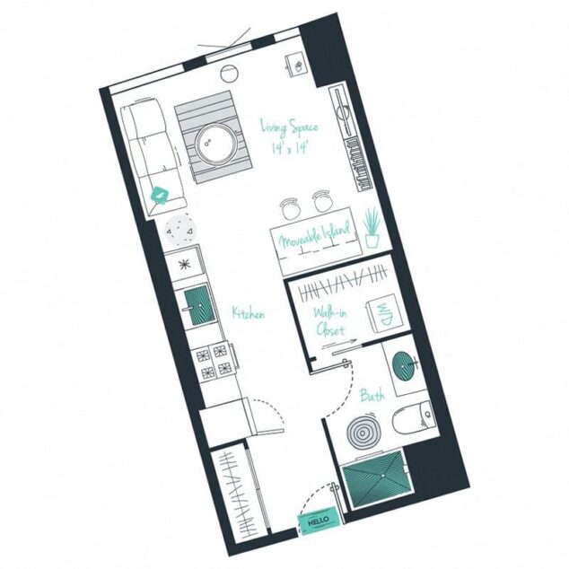 0 bedroom apartment for rent