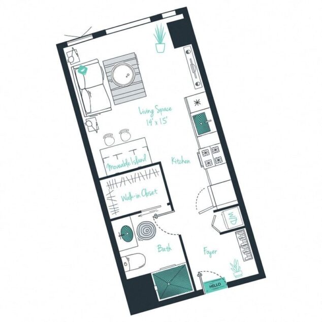 0 bedroom apartment for rent