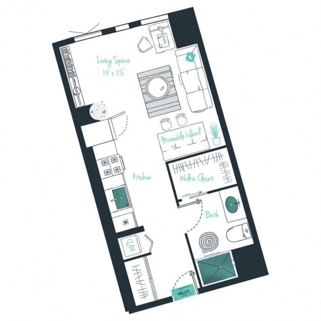 0 bedroom apartment for rent