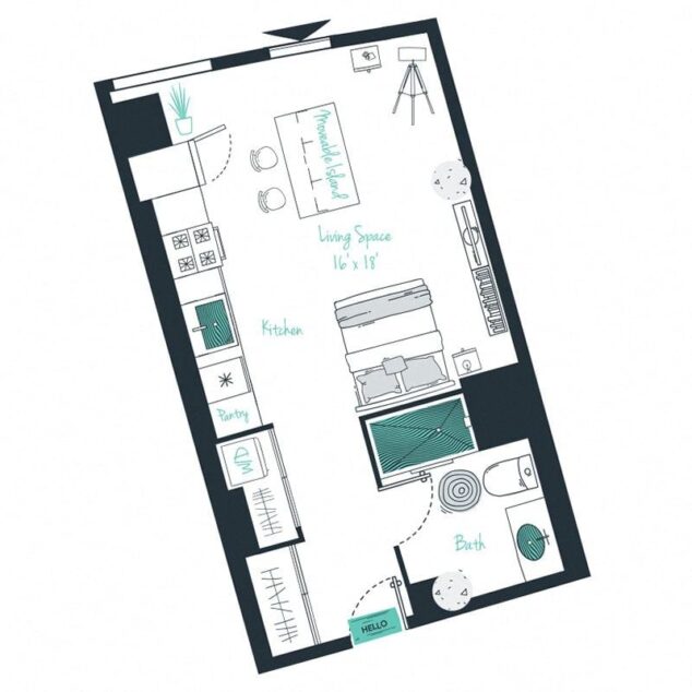 0 bedroom apartment for rent