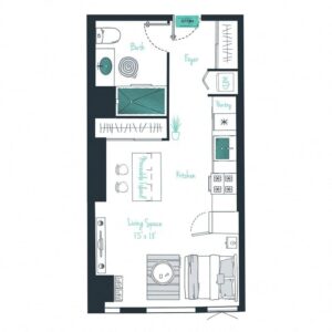 0 bedroom apartment for rent