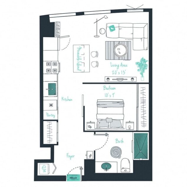 0 bedroom apartment for rent