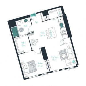 1 bedroom apartment for rent