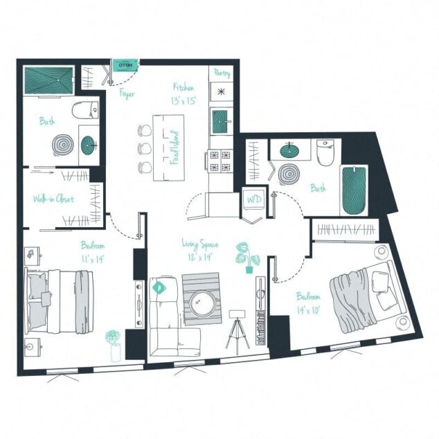 2 bedroom apartment for rent