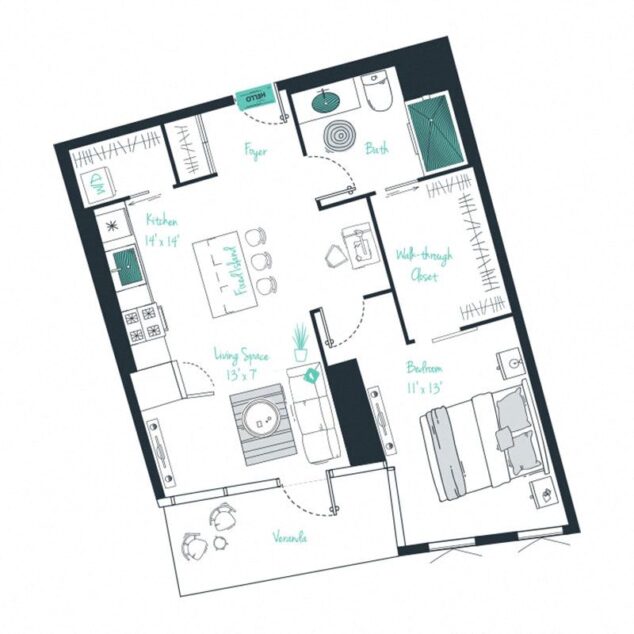 1 bedroom apartment for rent