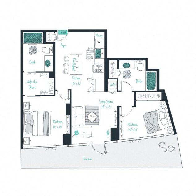 2 bedroom apartment for rent