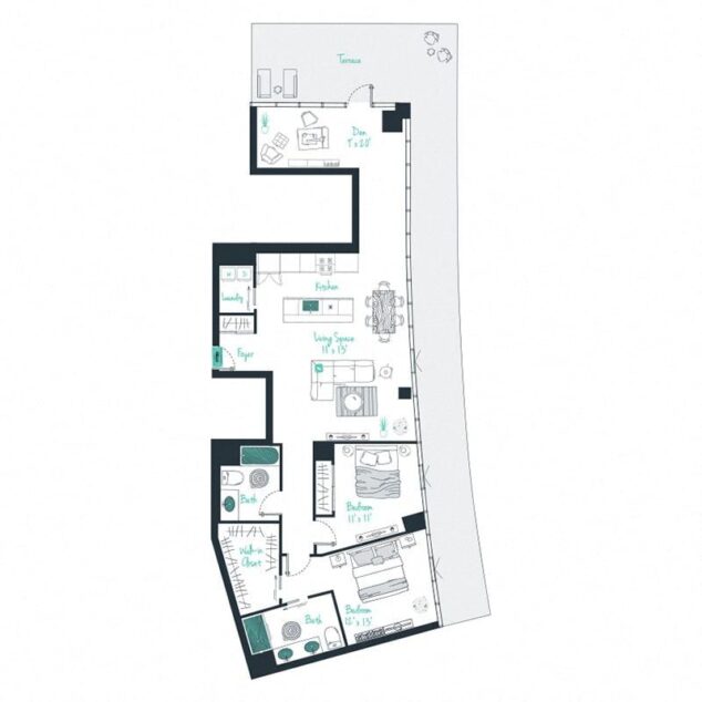 2 bedroom apartment for rent