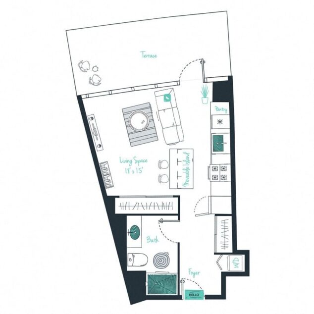 0 bedroom apartment for rent