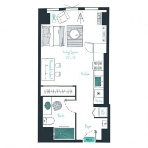 0 bedroom apartment for rent
