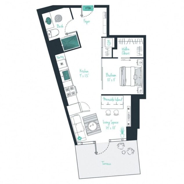 1 bedroom apartment for rent