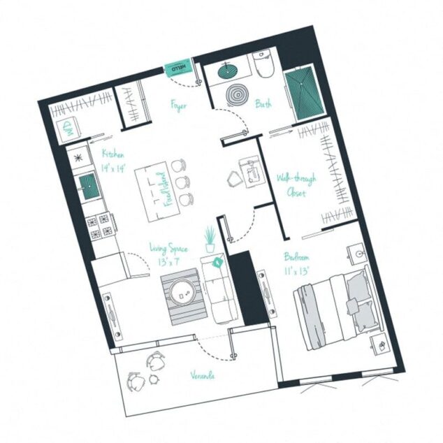 1 bedroom apartment for rent