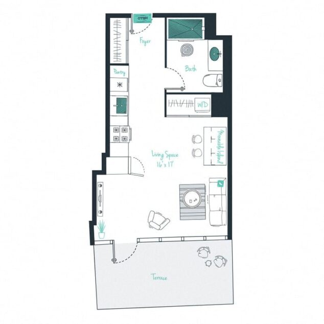 0 bedroom apartment for rent