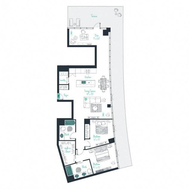 2 bedroom apartment for rent
