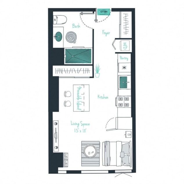 0 bedroom apartment for rent