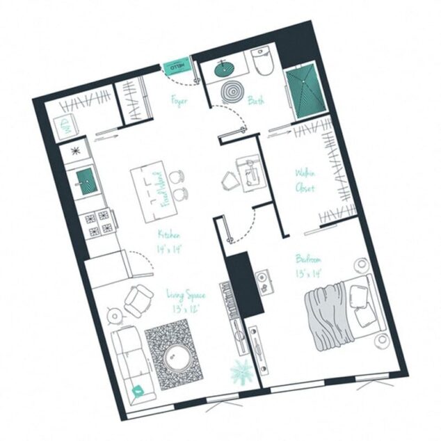 1 bedroom apartment for rent