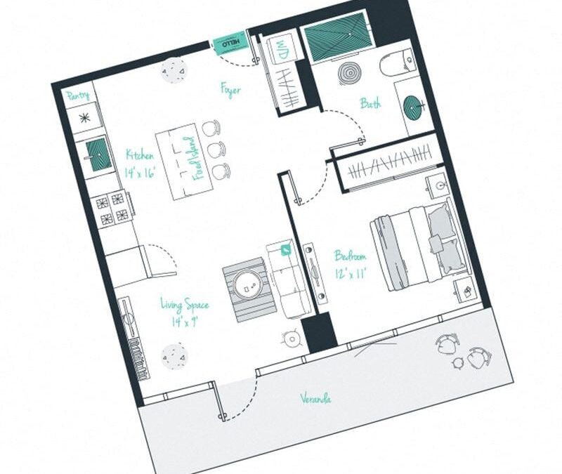 1 bedroom apartment for rent