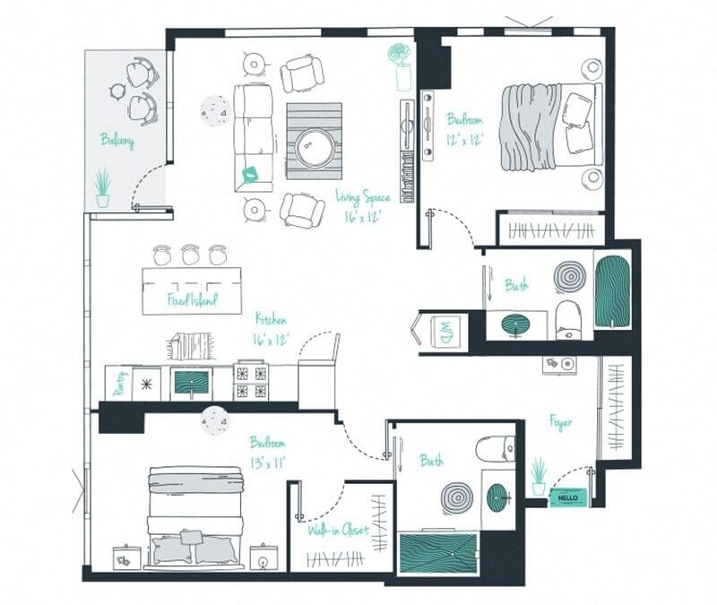 2 bedroom apartment for rent