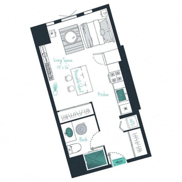 0 bedroom apartment for rent