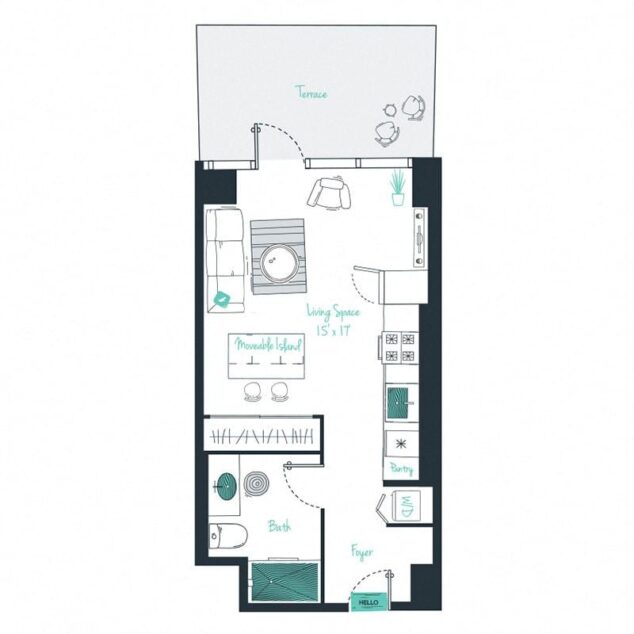0 bedroom apartment for rent