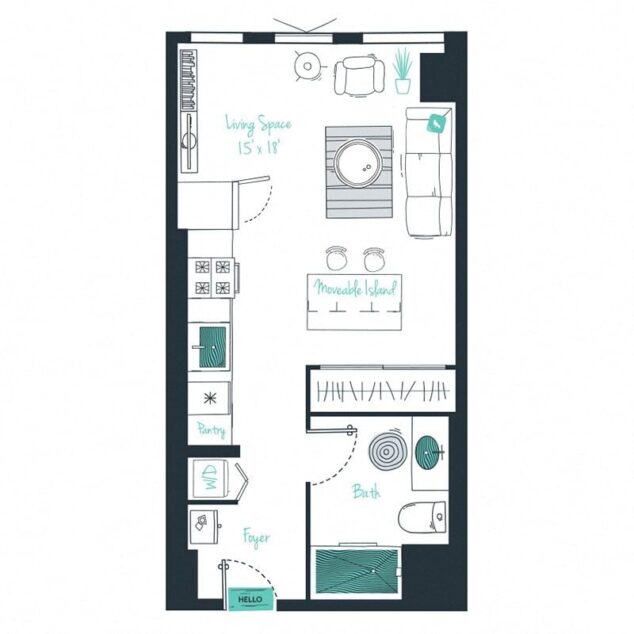 0 bedroom apartment for rent