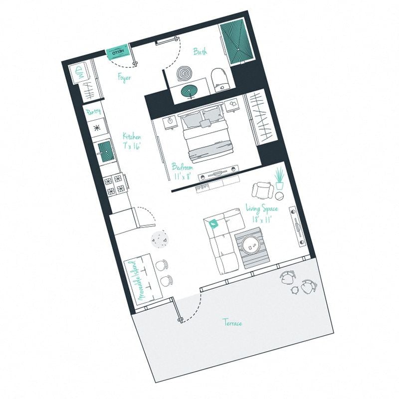 1 bedroom apartment for rent