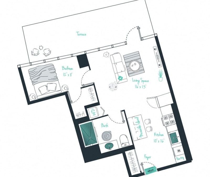1 bedroom apartment for rent