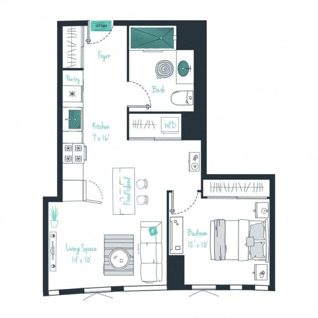1 bedroom apartment for rent