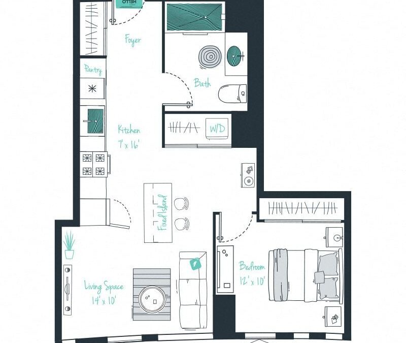 1 bedroom apartment for rent