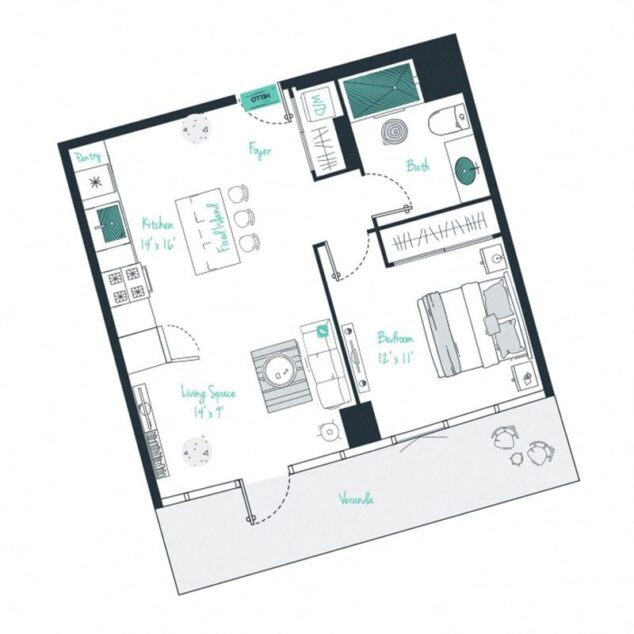 1 bedroom apartment for rent