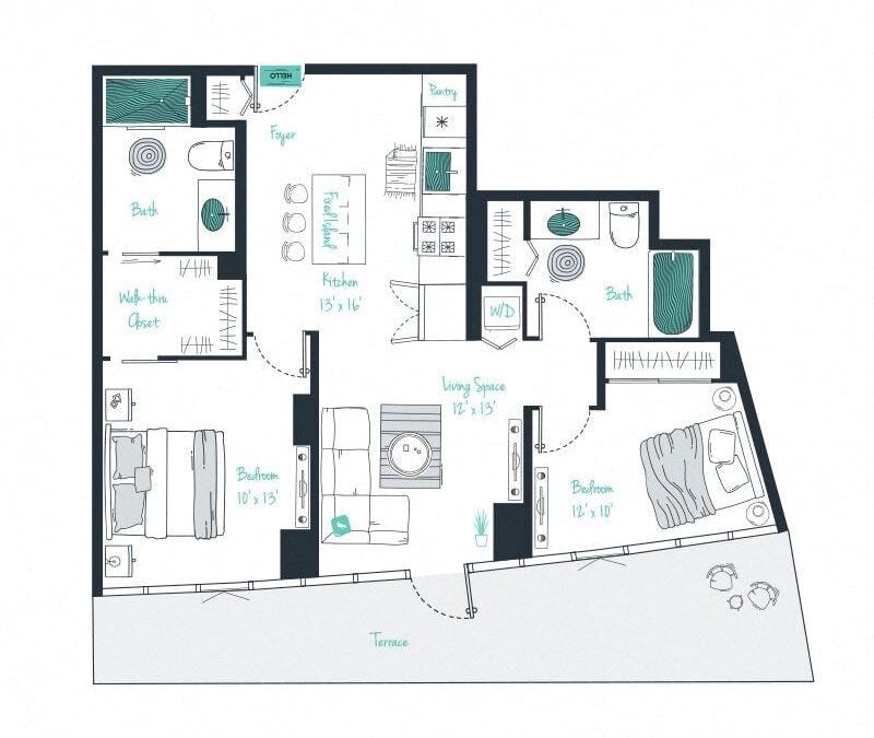 2 bedroom apartment for rent