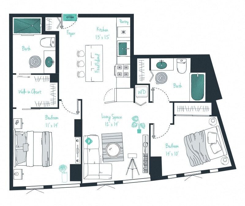 2 bedroom apartment for rent