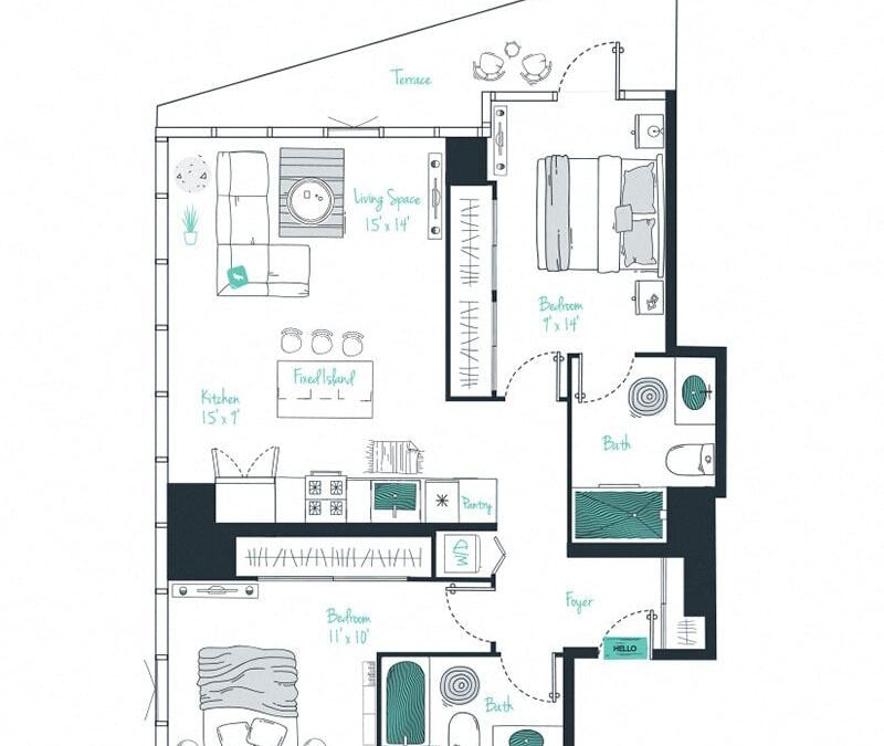 2 bedroom apartment for rent