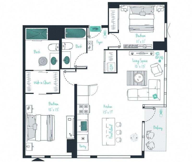 2 bedroom apartment for rent