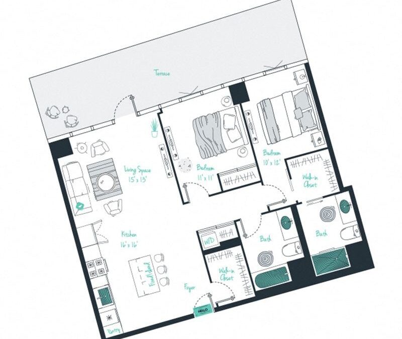 2 bedroom apartment for rent