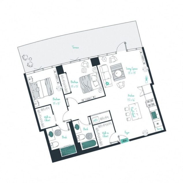 2 bedroom apartment for rent