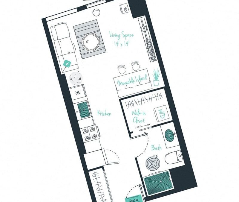 0 bedroom apartment for rent