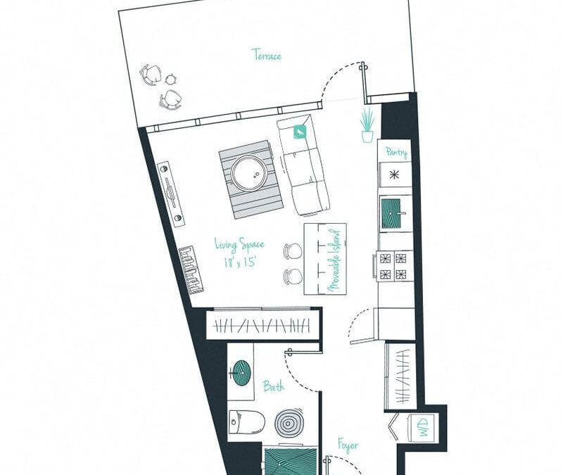 0 bedroom apartment for rent