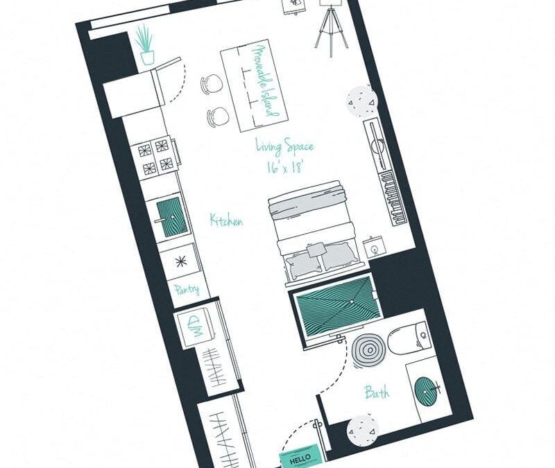 0 bedroom apartment for rent