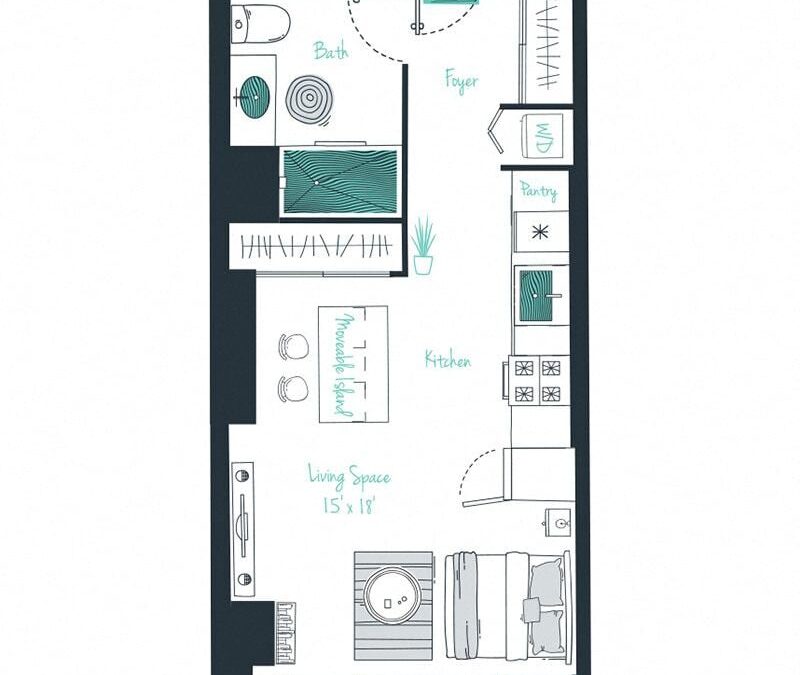 0 bedroom apartment for rent